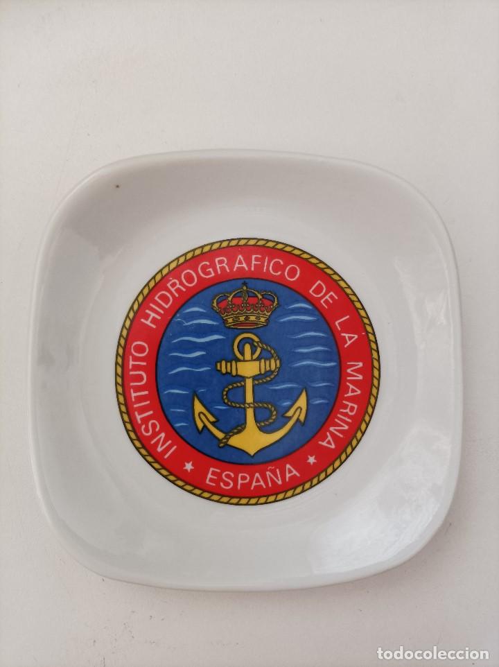Military Antiques: Platillo cenicero en ceramica. INSTITUTO HIDROGRAFICO DE LA MARINA - ESPA&Ntilde;A.