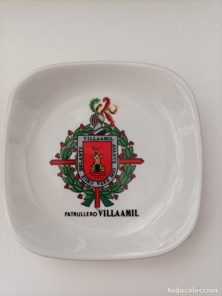 Military Antiques: Platillo cenicero en cer&aacute;mica. PATRULLERO VILLAAMIL. M