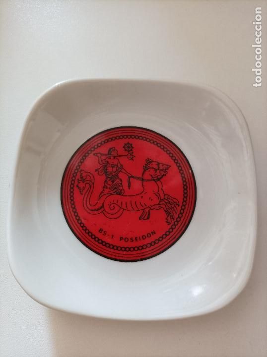 Militaria: Platillo cenicero en ceramica. BUQUE DE SALVAMENTO POSEIDON (BS-1).