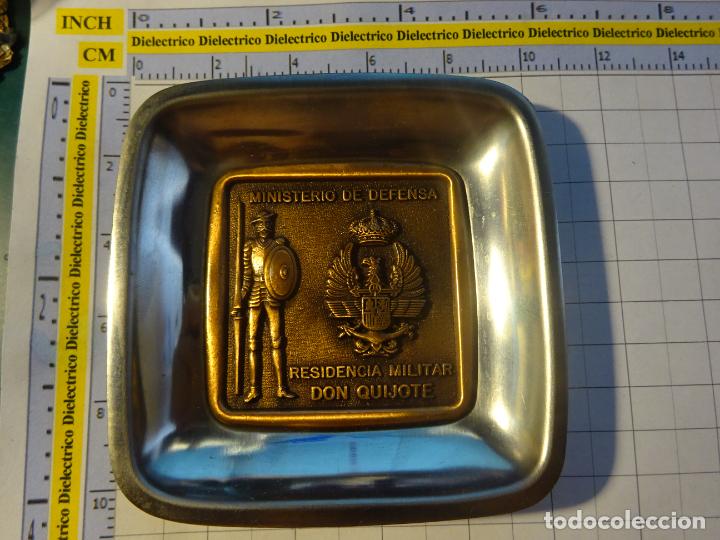 Military Antiques: CENICERO MILITAR MET&Aacute;LICO. MINISTERIO DE DEFENSA RESIDENCIA DON QUIJOTE DE LA MANCHA. 130GR
