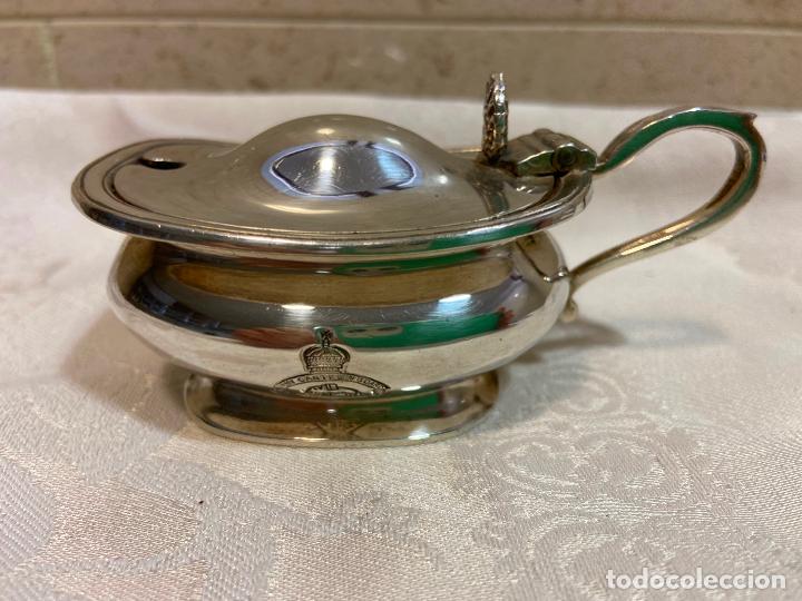 Militaria: 88.- Salsera para mostaza. India Army Canteen Board. Hutton Sheffield W.H. & S.B.P