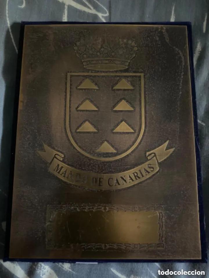 Military Antiques: ANTIGUA PLACA MILITAR MANDO DE CANARIAS