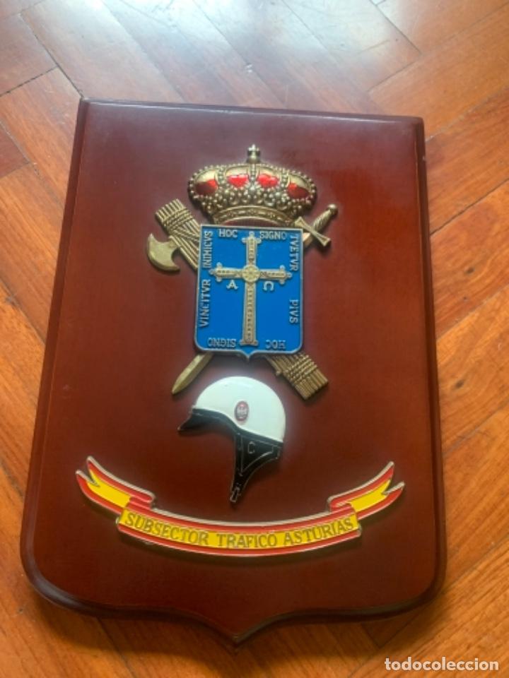 Military Antiques: Metopa Guardia Civil Subsector Traficos Asturias 27x19 cm