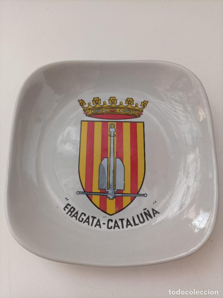 Military Antiques: Platillo - cenicero en ceramica. FRAGATA CATALU&Ntilde;A.