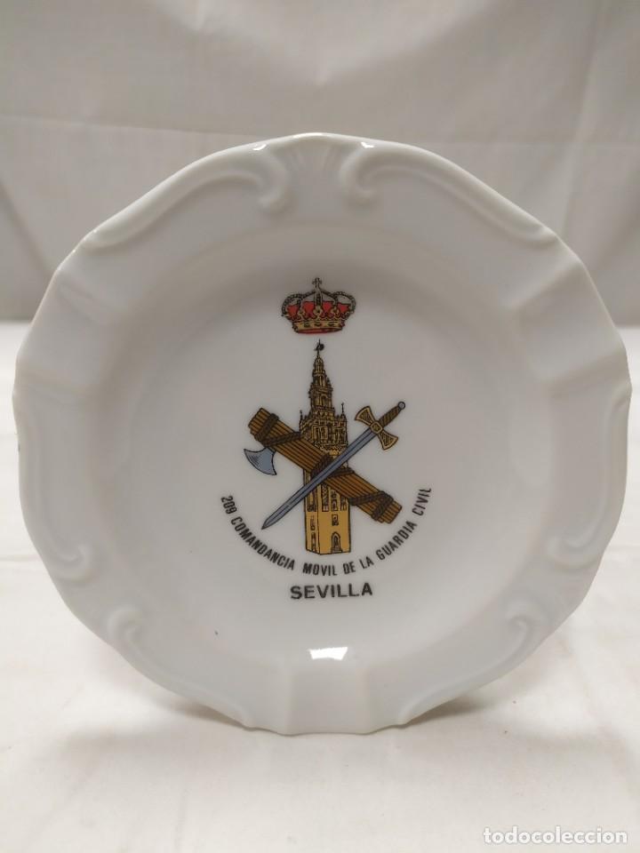 Military Antiques: Cenicero de cer&aacute;mica 209 comandancia m&oacute;vil de la guardia civil de Sevilla. Cer&aacute;mica de Cartagena.