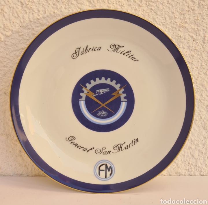 Military Antiques: Plato F&aacute;brica Militar General San Mart&iacute;n Argentina - Porcelana Verbano - Decoraci&oacute;n