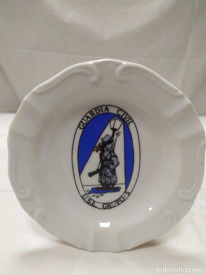 Military Antiques: Cenicero de cer&aacute;mica Guardia Civil U.S.E. Grupo-5. Cer&aacute;mica Cartagena.
