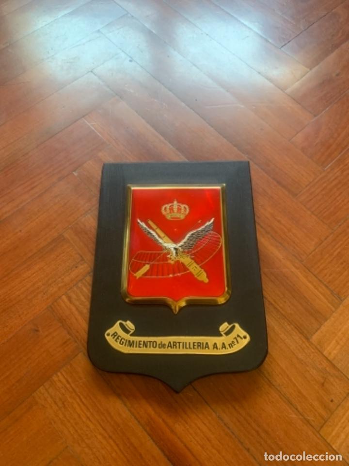 Military Antiques: Metopa Regimiento Artilleria A.A N&ordm;71 20x14 cm