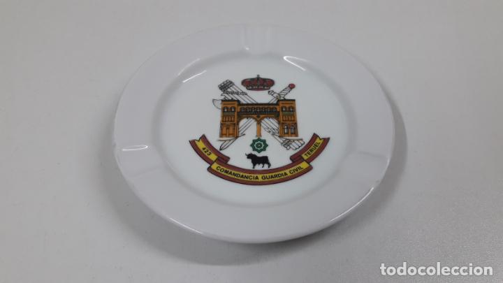 Militaria: CENICERO 423 COMANDANCIA GUARDIA CIVIL TERUEL . PORCELANAS TAMARIT . TARRAGONA