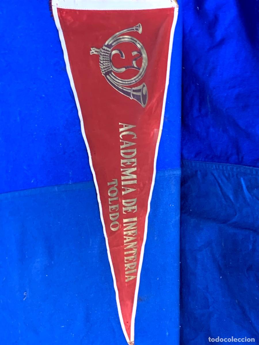 Military Antiques: BANDERIN TELA ACADEMIA DE INFANTERIA TOLEDO 46X17CMS