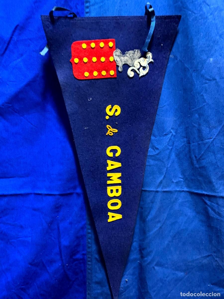 Military Antiques: BANDERIN MILITAR FIELTRO NAV&Iacute;O BARCO S DE GAMBOA 19X47CMS
