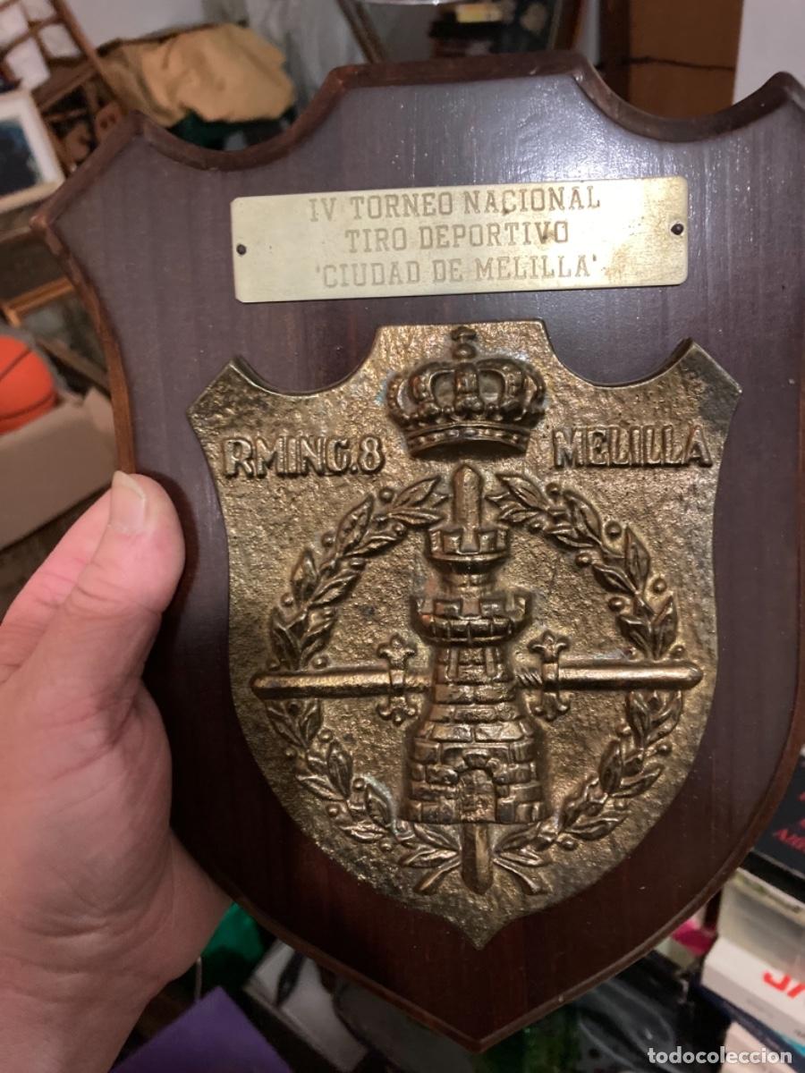 Militaria: Bonita metopa trofeo de tiro de Melilla