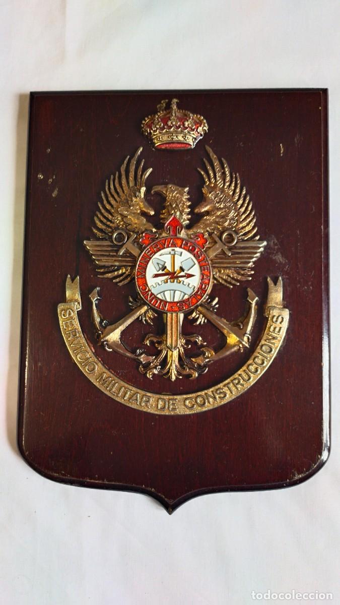 Military Antiques: Metopa. Esmalte sobre metal y madera. Servicio Militar de Construcciones. romanjuguetesymas.