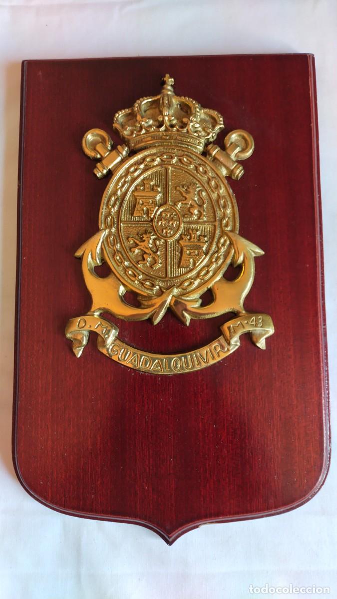 Military Antiques: Metopa. Bronce sobre madera. Dragaminas Armada Espa&ntilde;ola Guadalquivir M-43. romanjuguetesymas.