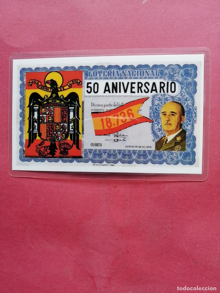 Militaria: Loter&iacute;a Franco, plastificada