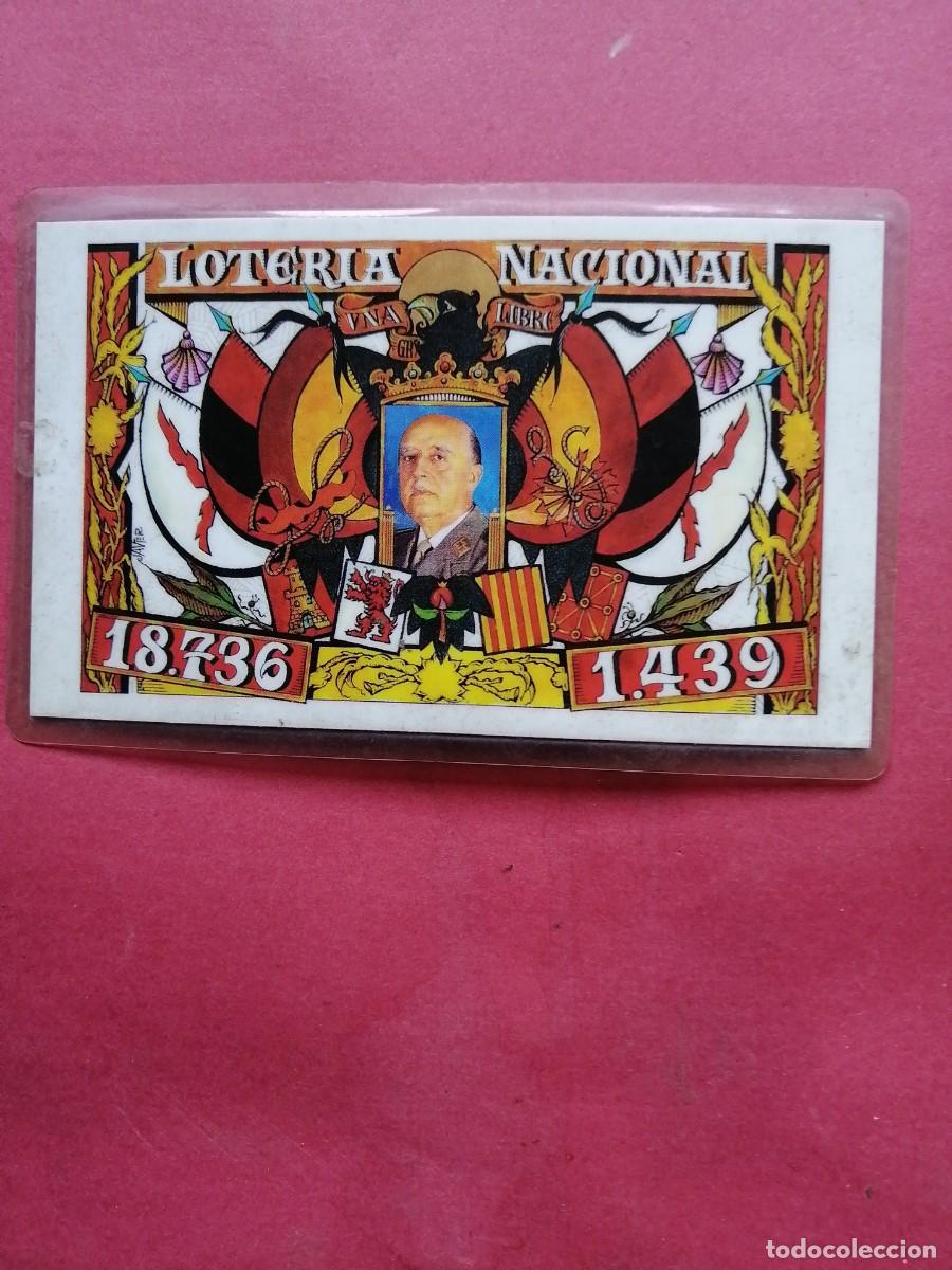 Militaria: Loter&iacute;a Franco, plastificada