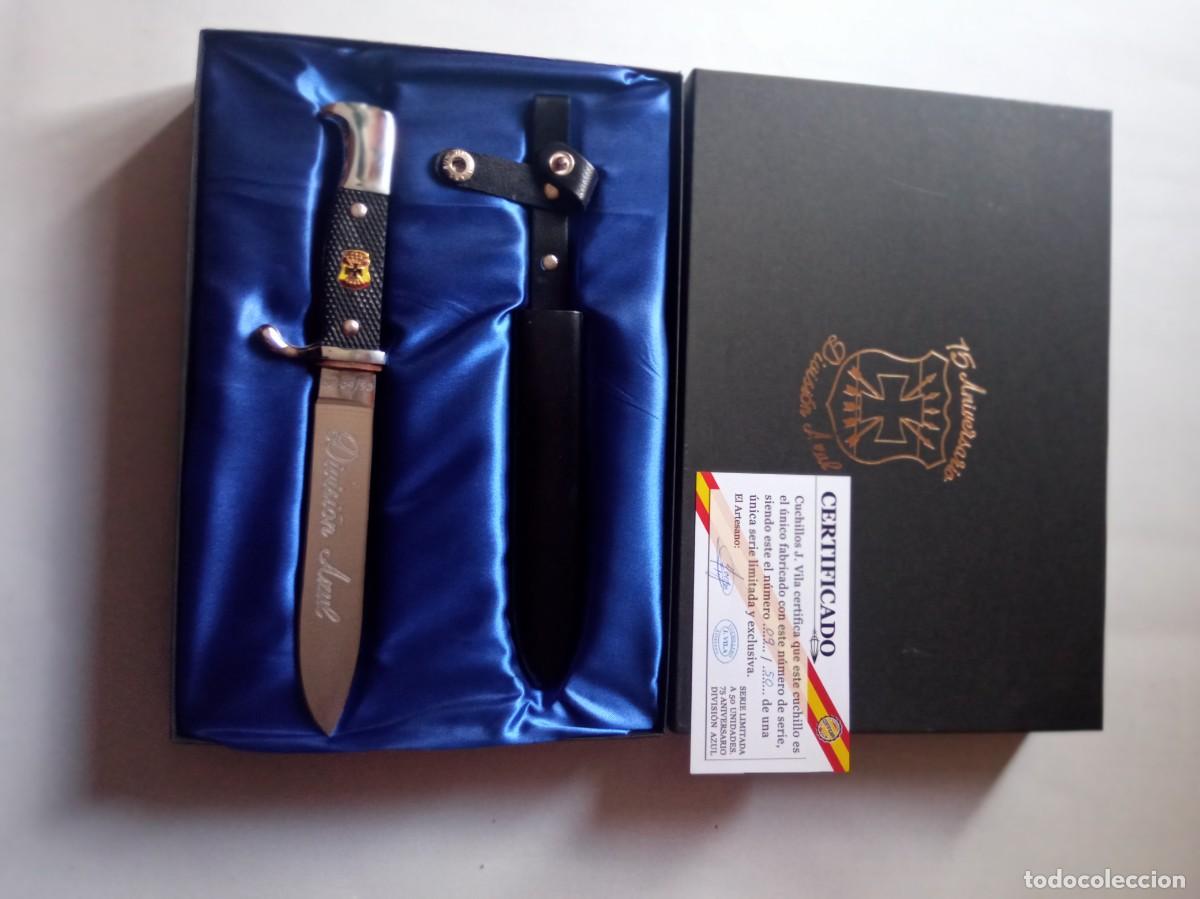 Militaria: Cuchillo-Daga setenta y cinco aniversario Divisi&oacute;n Azul tiene grabado Divisi&oacute;n Azul BU-09/50