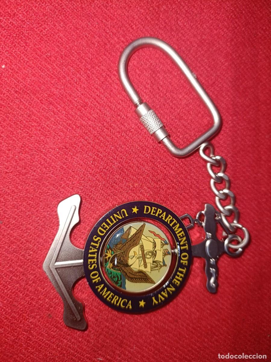 Military Antiques: Llavero del departamento naval o de la Marina de los Estados Unidos