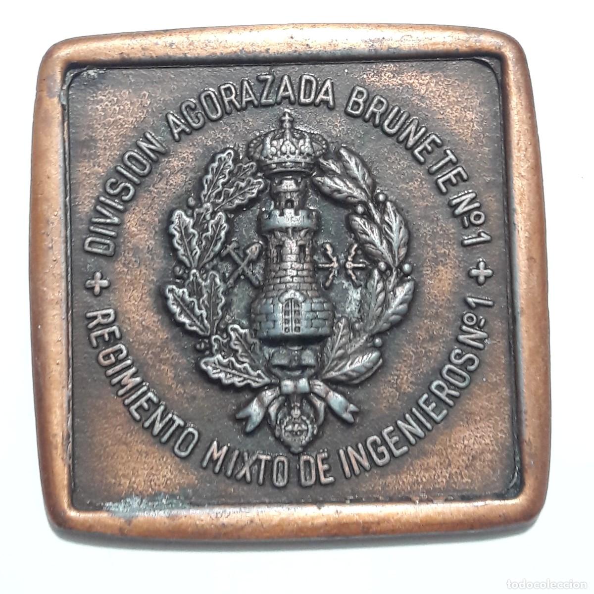 Military Antiques: Chapa Division Acorazada Brunete 1 Regimiento Mixto Ingenieros