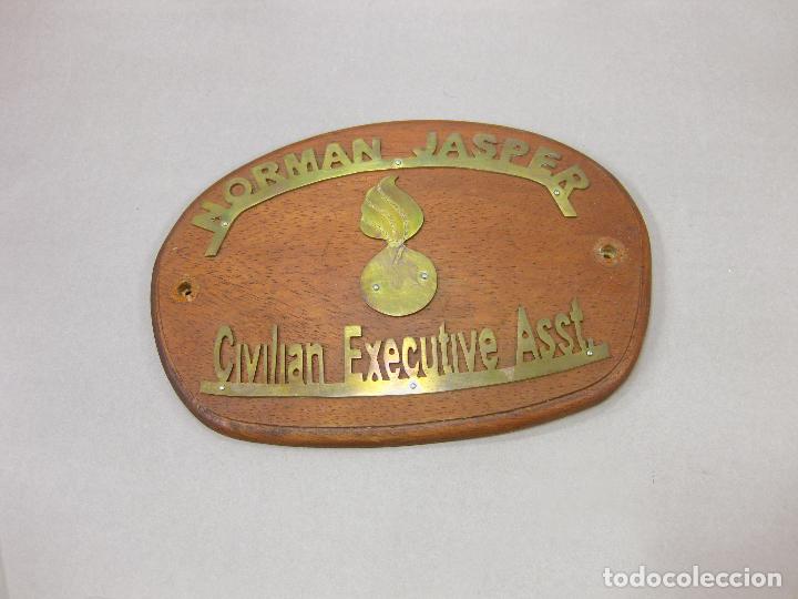 Military Antiques: PLACA O METOPA DE NORMAN JASPER. CIVILIAN EXECUTIVE ASSISTANT. EEUU