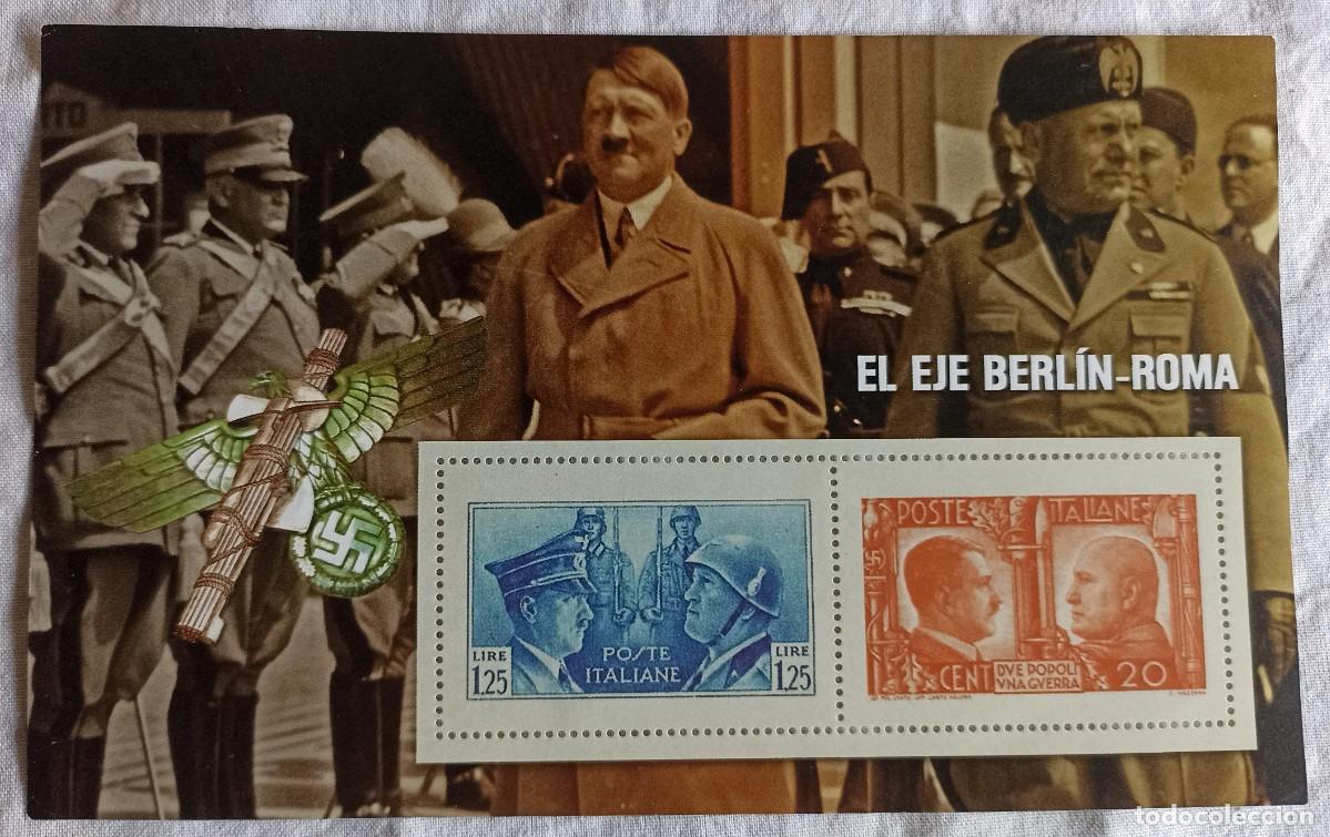 Militaria: R&eacute;plica sellos el eje Berl&iacute;n-Roma, 70 Aniversario II Guerra Mundial (Alemania) del 2009
