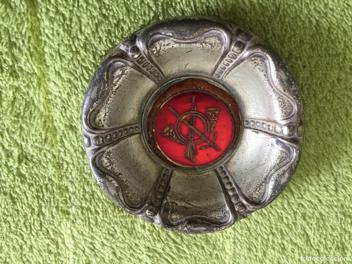 Militaria: Antiguo plato con el anagrama de Infanteria en el centro