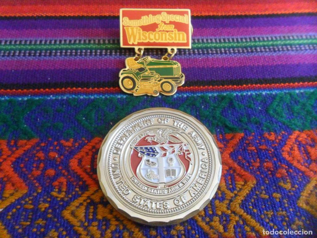 Military Antiques: MONEDA DEPARTMENT OF THE ARMY WIFE USA US SPOUSE. REGALO PIN SOMETHING SPECIAL FROM WISCONSIN. RARA.