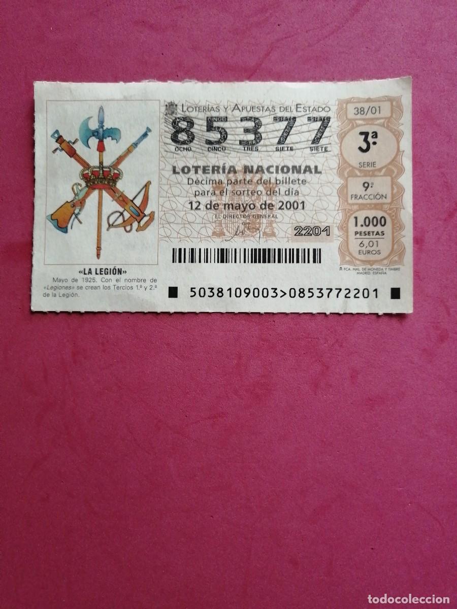 Militaria: La Legi&oacute;n. Loter&iacute;a Nacional, 12 mayo 2001