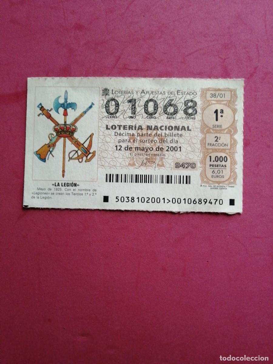 Militaria: La Legi&oacute;n. Loter&iacute;a Nacional, 12 mayo 2001