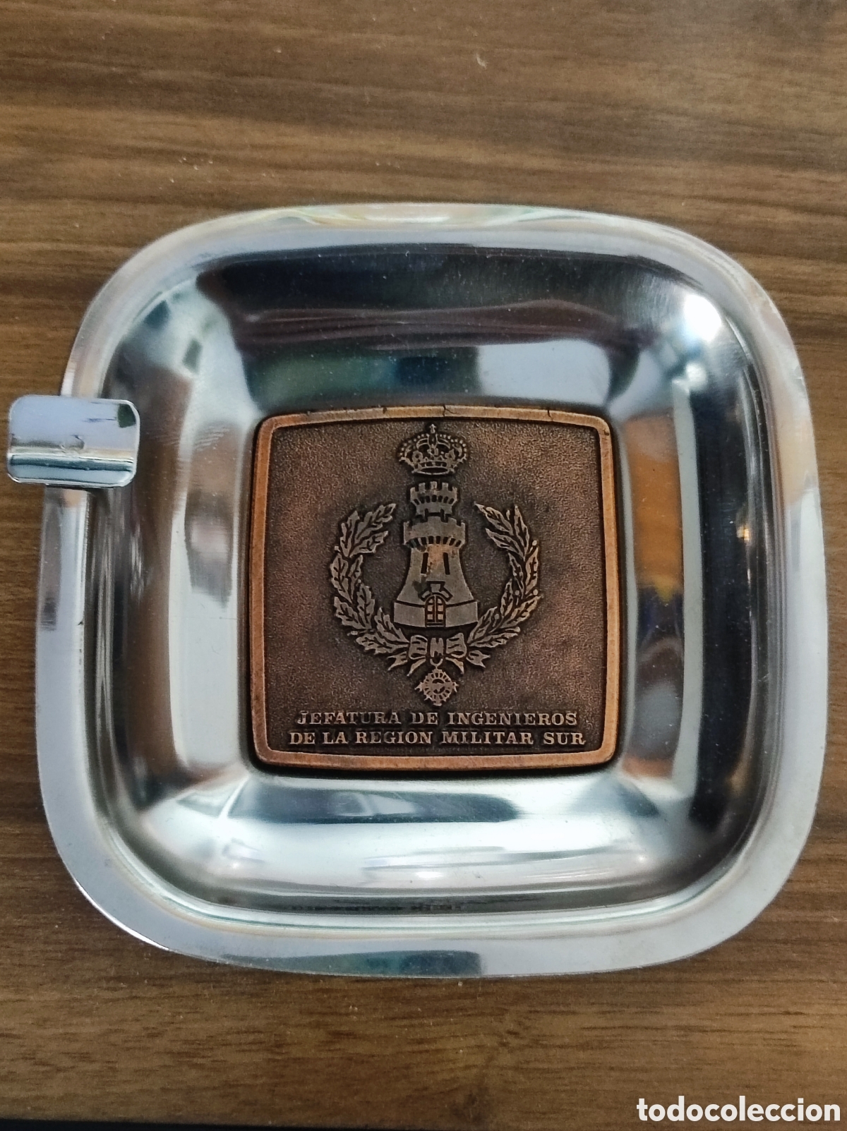Militaria: Cenicero jefatura de ingenieros de la regi&oacute;n militar sur nuevo en su caja