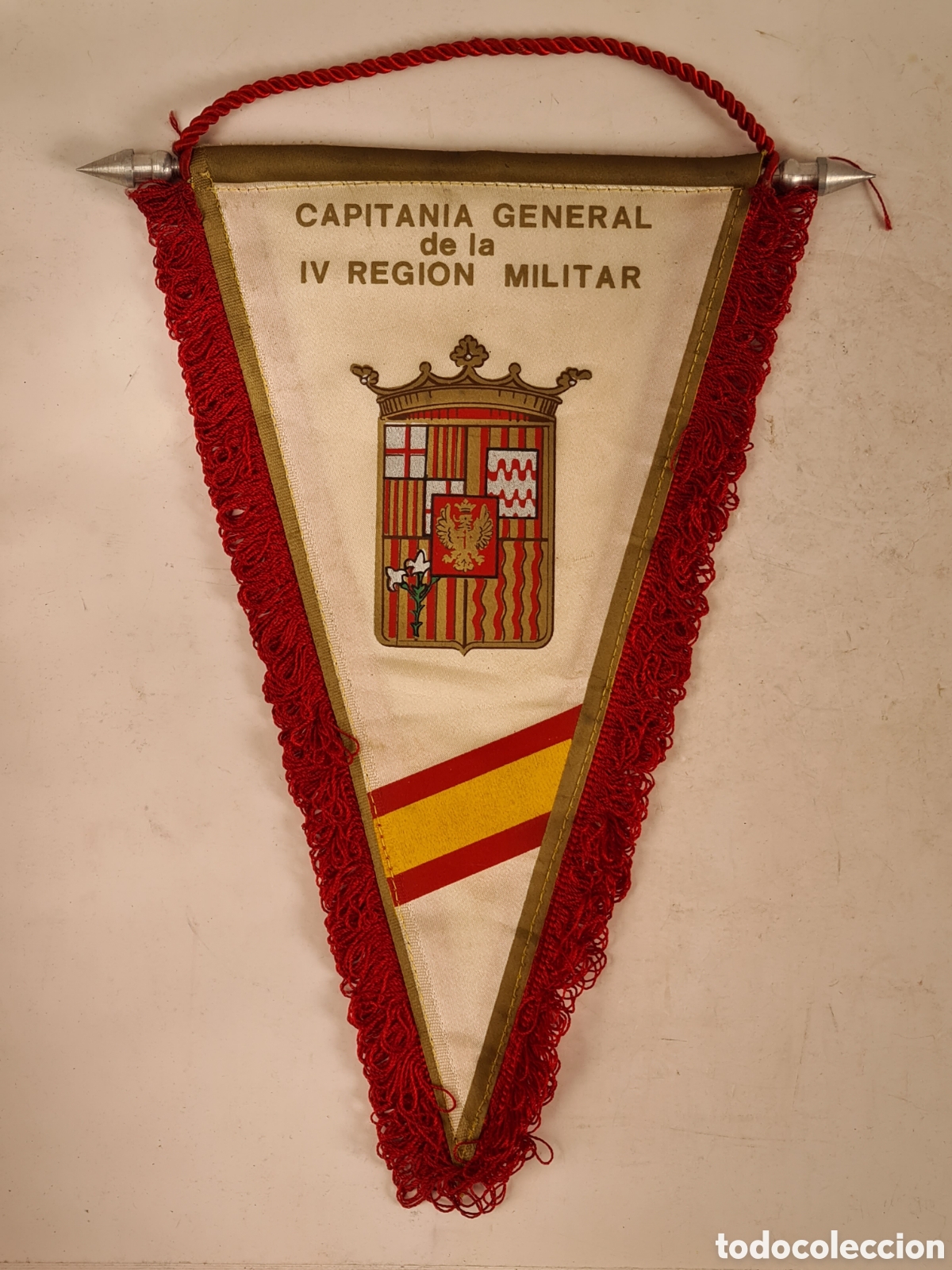 Militaria: Bander&iacute;n Capitan&iacute;a General IV Regi&oacute;n Militar - Ej&eacute;rcito Espa&ntilde;ol - Decoraci&oacute;n