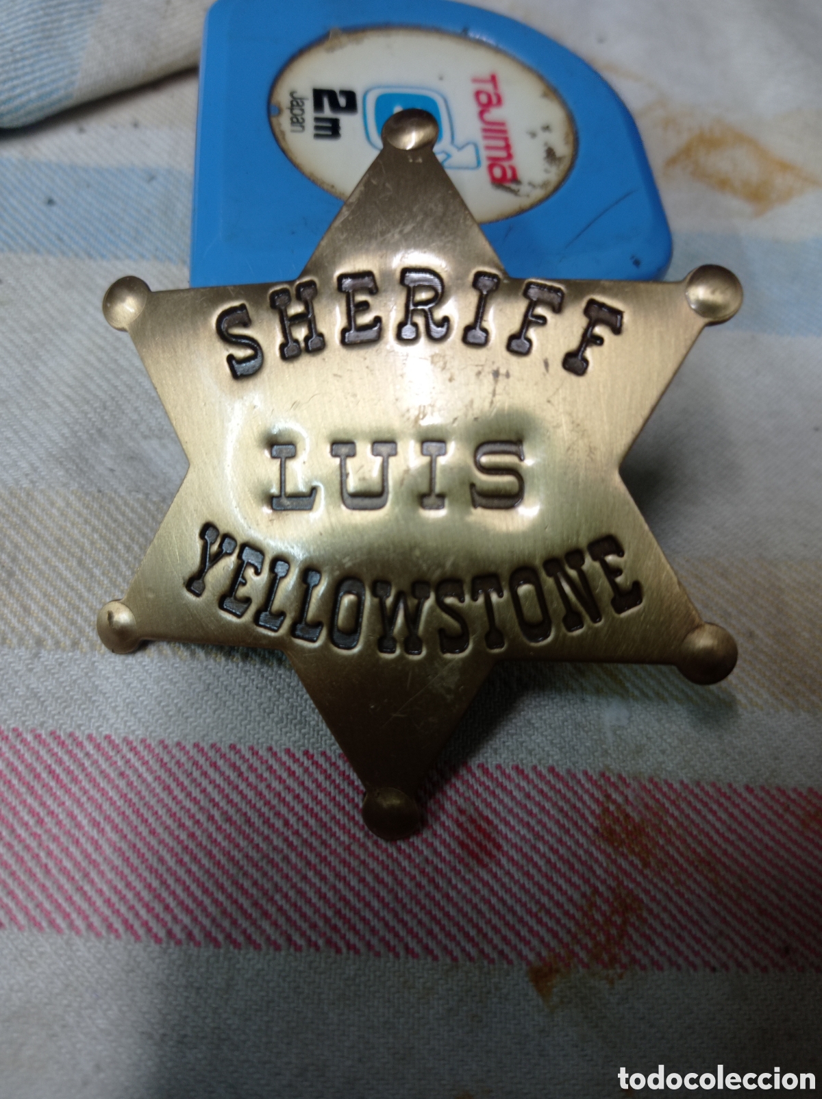 Militaria: Juguete placa estrella de SHERIFF LUIS YELLOWSTONE