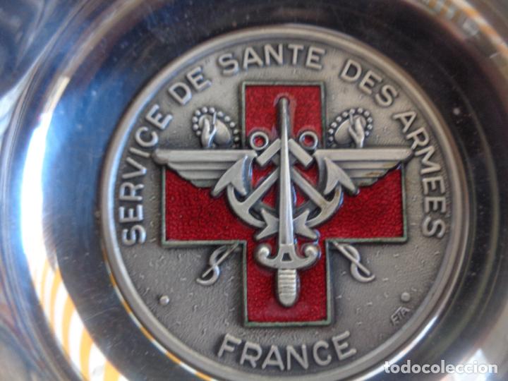 Militaria: ESTUCHE CON BANDEJA DE PLATA MILITAR - SERVICE DE SANTE DES ARMEES FRANCE