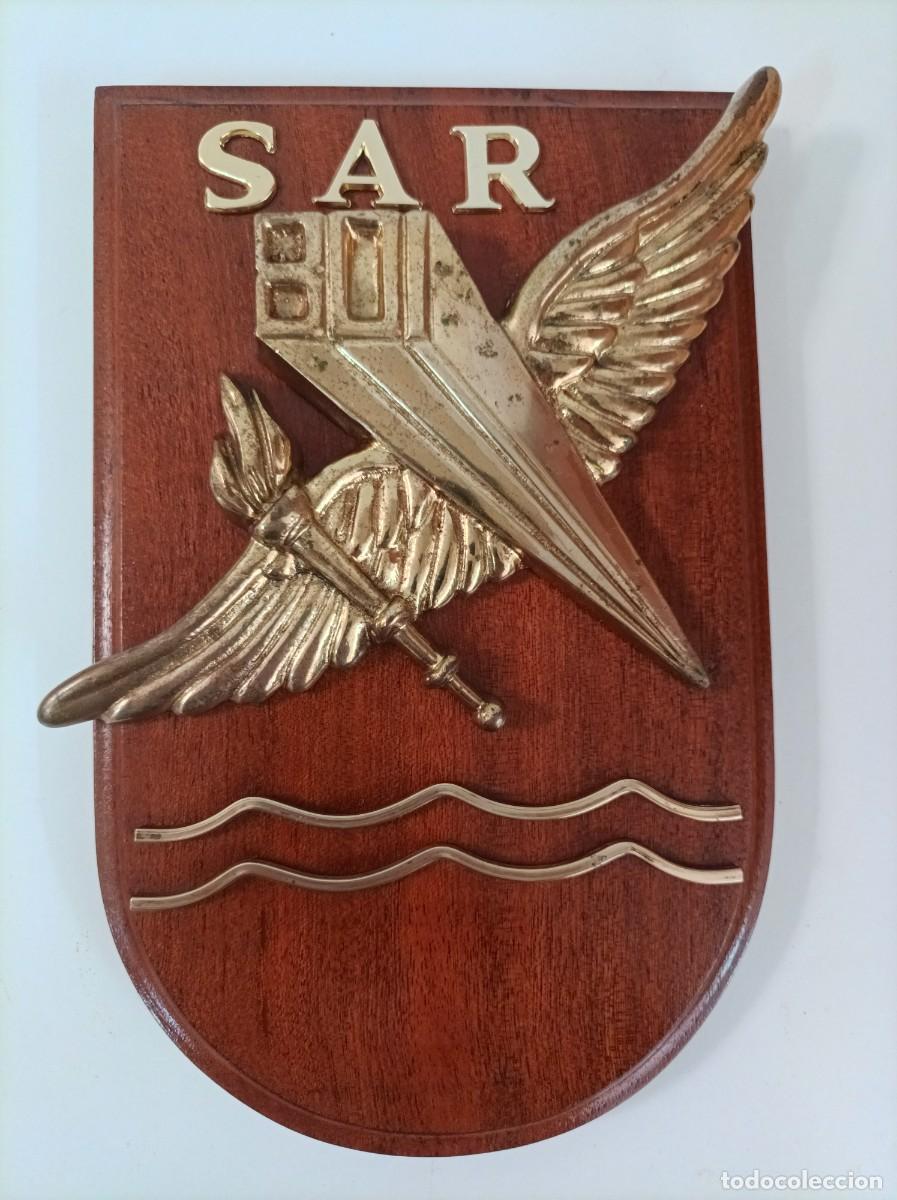 Military Antiques: Metopa Fuerzas A&eacute;reas. 801 Escuadron del SAR. Bronce sobre madera.