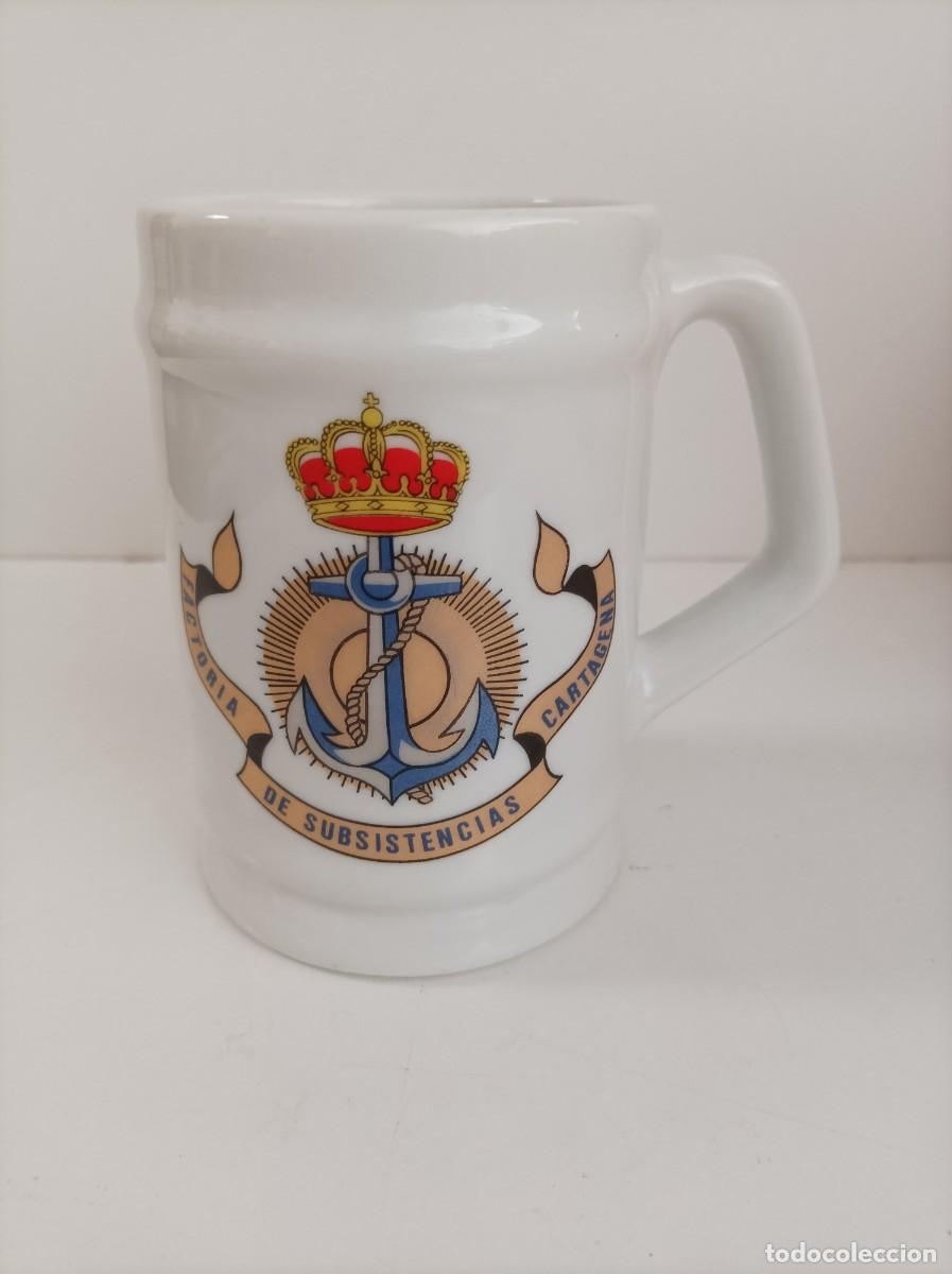 Military Antiques: Armada Espa&ntilde;ola. Jarra cer&aacute;mica. FACTORIA DE SUBSISTENCIAS - CARTAGENA.