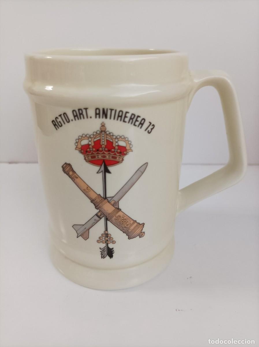 Military Antiques: Ejercito de Tierra. Jarra cer&aacute;mica. Regimiento de Artiller&iacute;a Antia&eacute;rea (RAAA) n&ordm; 73 (Cartagena).