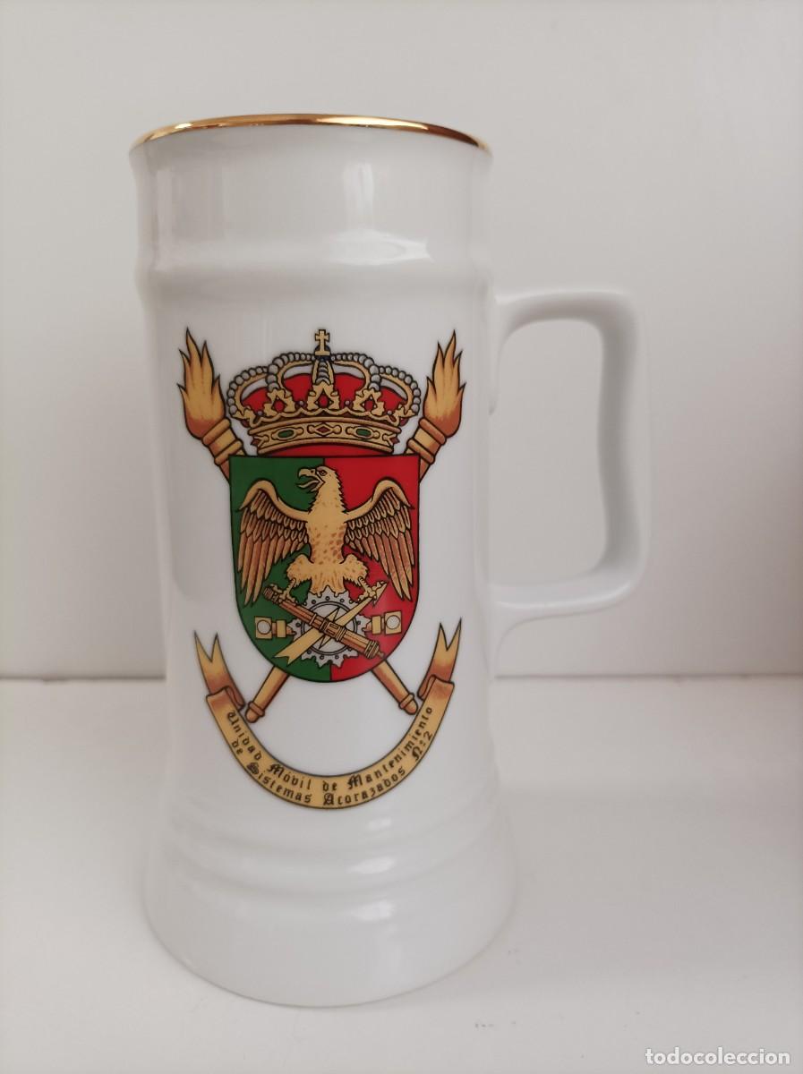 Military Antiques: Ejercito de Tierra. Jarra cer&aacute;mica. UNIDAD MOVIL DE MANTENIMIENTO DE SISTEMAS ACORAZADOS N&ordm; 2.