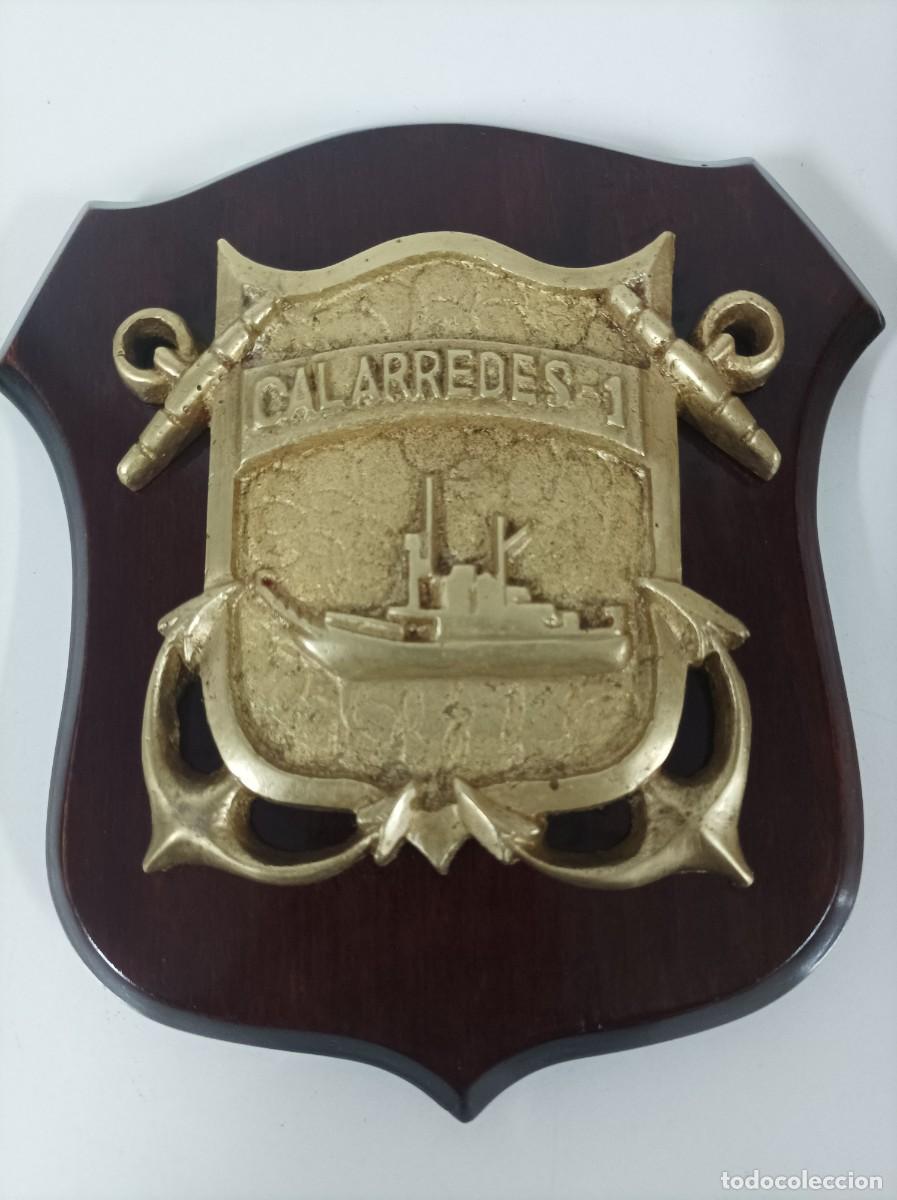 Military Antiques: METOPA NAVAL. CALARREDES N&ordm; 1 Bronce sobre madera. Repasada y lista para colgar