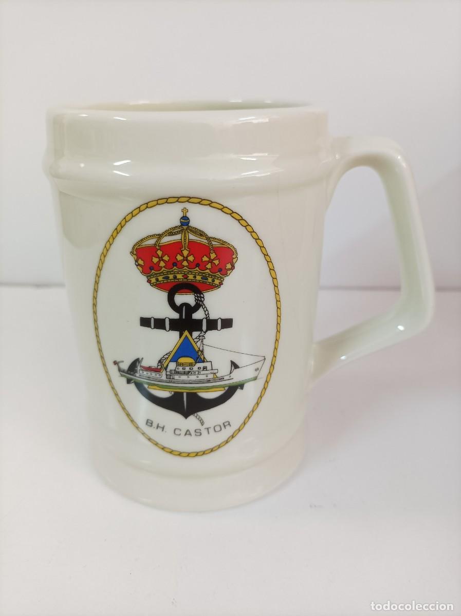 Military Antiques: Armada Espa&ntilde;ola. Jarra cer&aacute;mica. BUQUE HIDROGRAFICO CASTOR.