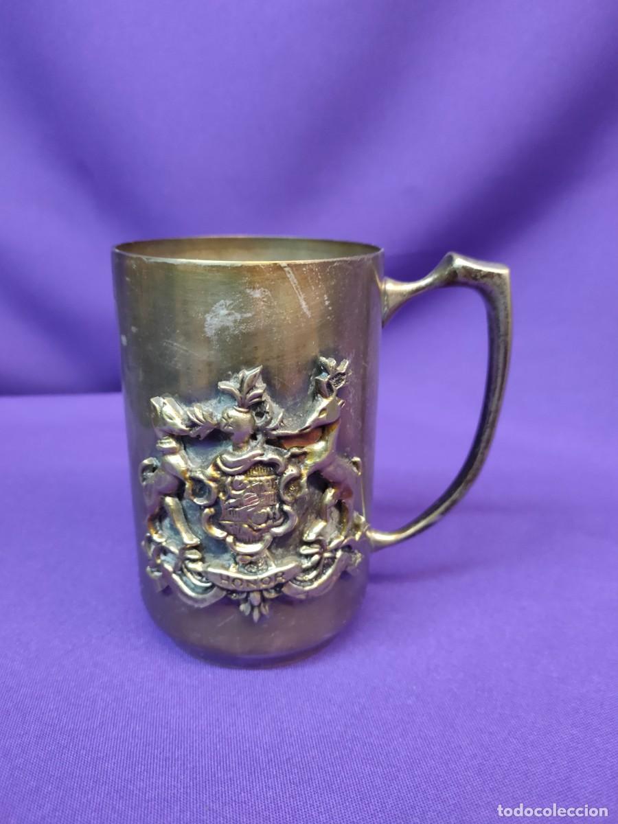 Military Antiques: Magn&iacute;fica copa de honor antigua, taza conmemorativa del escudo de ciervo, regalo militar, fant&aacute;stico