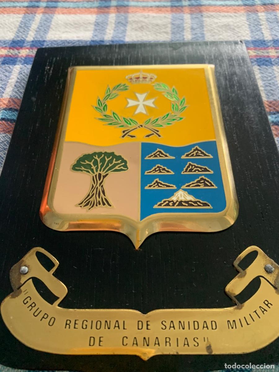 Militaria: Metopa Grupo Regional Sanidad Militar Canarias 20x14cm