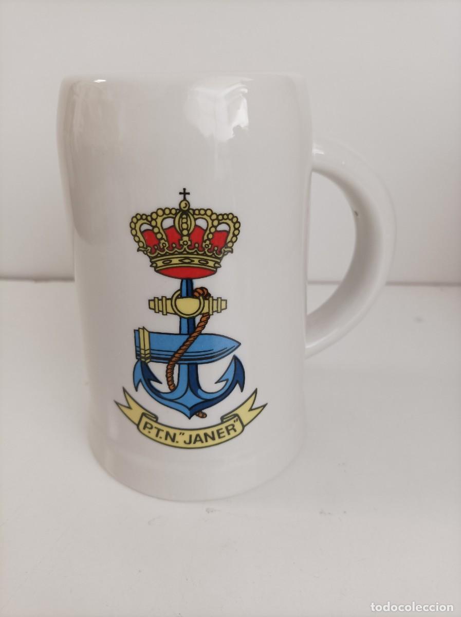 Military Antiques: Armada Espa&ntilde;ola. Jarra cer&aacute;mica. POL&Iacute;GONO DE TIRO NAVAL JANER.