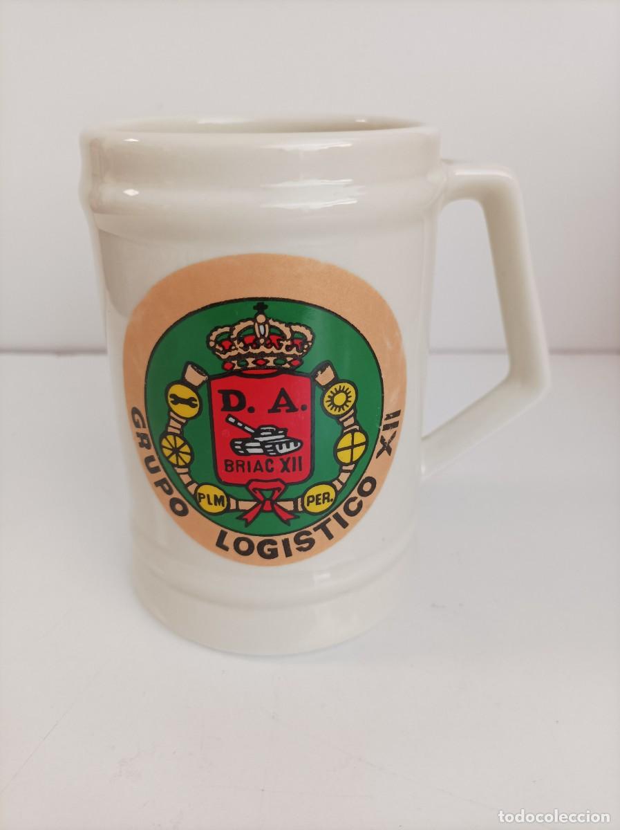 Military Antiques: Ejercito de Tierra. Jarra cer&aacute;mica. GRUPO LOGISTICO XII - BRIAC XII(Brigada de Infanter&iacute;a Acorazada)