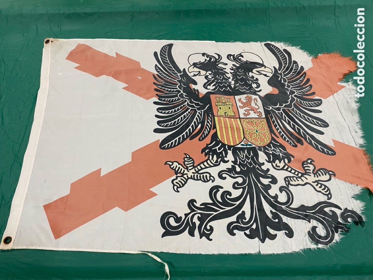Military Antiques: BANDERA &Aacute;GUILA BIC&Eacute;FALA Y ASPA DE BORGO&Ntilde;A