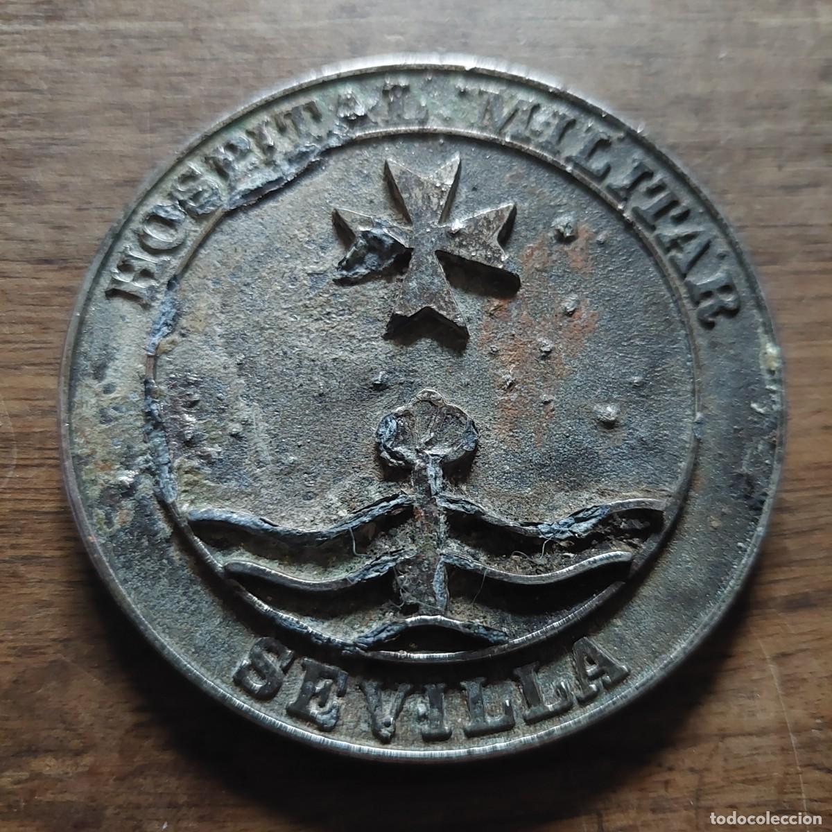 Military Antiques: Gran medalla Hospital militar Sevilla