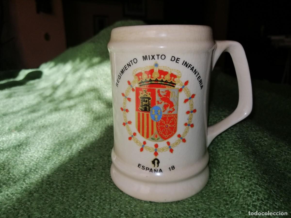 Military Antiques: Jarra y Plato Regimiento Mixto de Infanteria Espa&ntilde;a 18