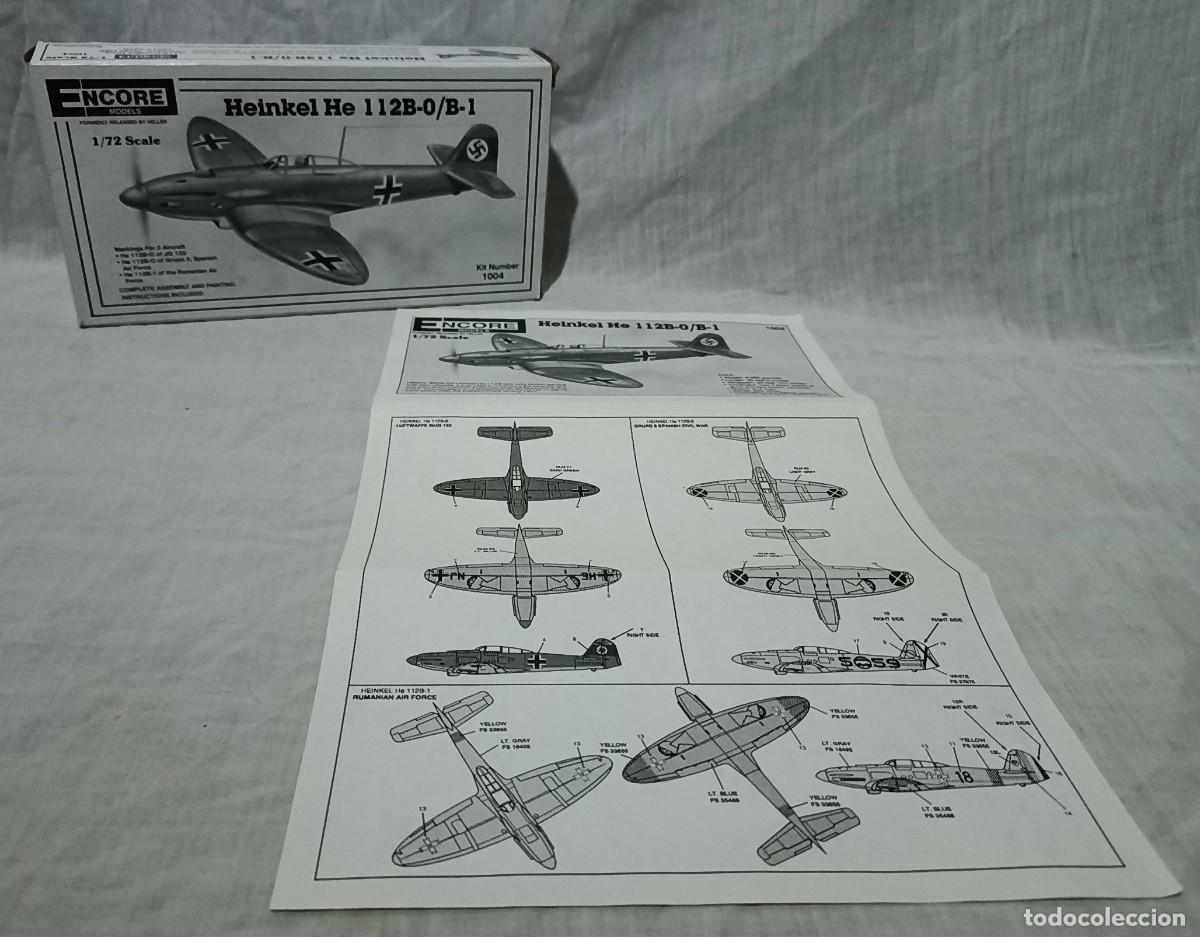 Militaria: Caja maqueta avi&oacute;n Heinkel He 112B-0/B-1 (III Reich Hitler- Nazi- Alemania) WWII