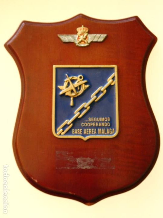 Militaria: METOPA MILITAR. EJ&Eacute;RCITO DEL AIRE. BASE A&Eacute;REA DE M&Aacute;LAGA. 24CM. 610GR