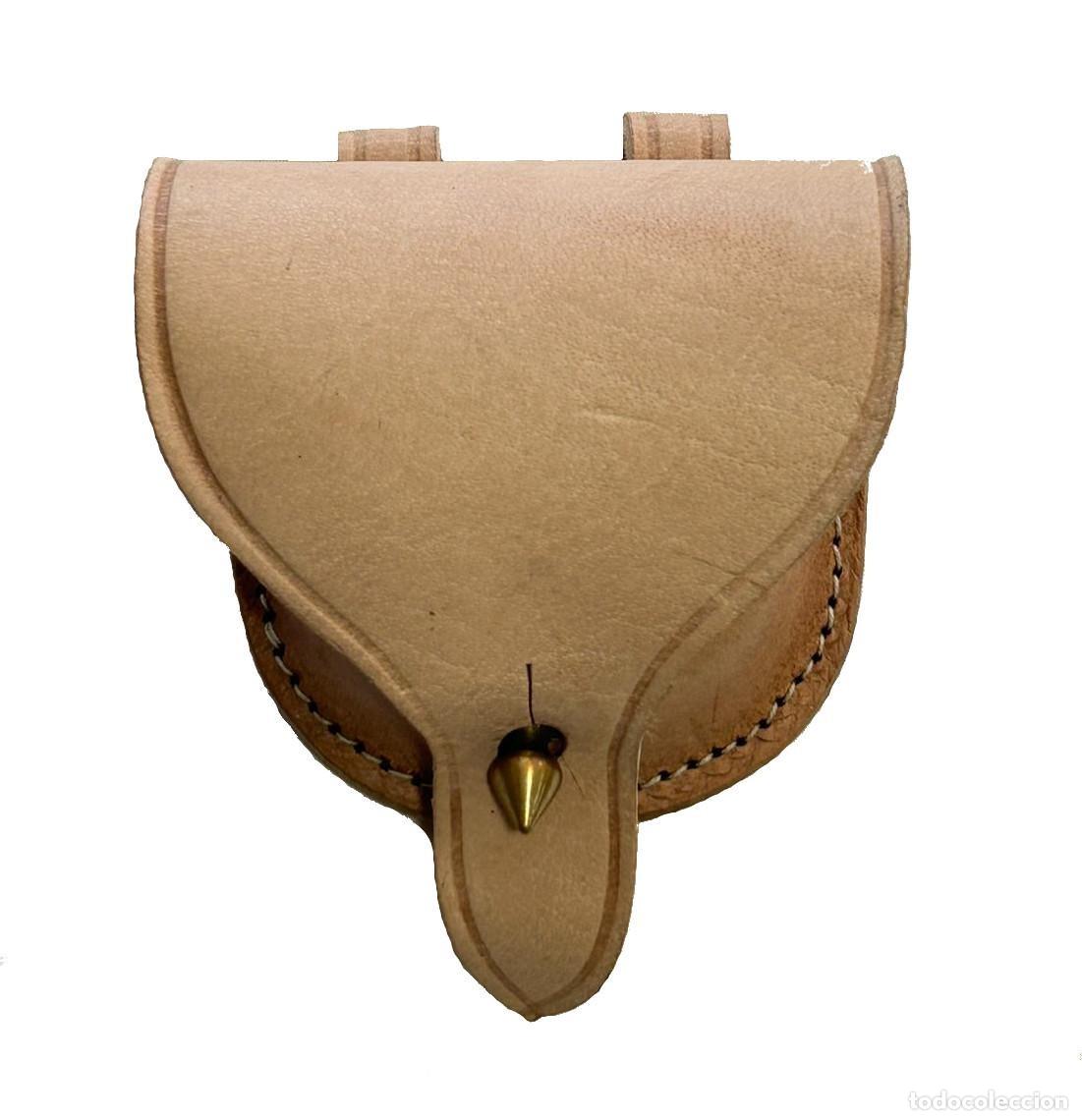 Militaria: CAP POUCH CUERO CRUDO GUERRA CIVIL AMERICANA