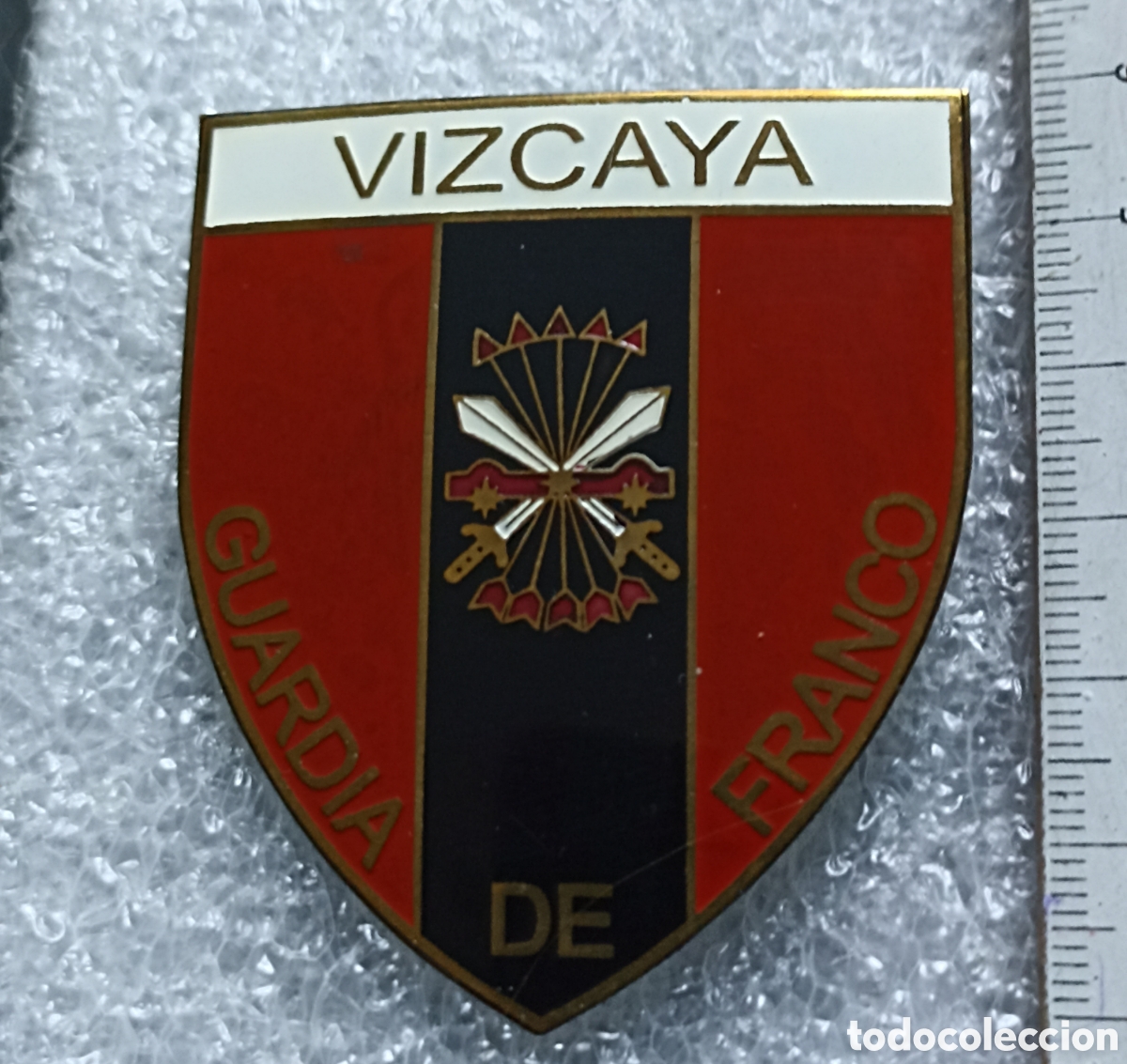 Militaria: PLACA PECHO FALANGE, GUARDIA FRANCO, VIZCAYA